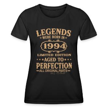 Legenden wurden 1994 geboren - Frauen Funktions-T-Shirt - Schwarz - Vorne - AI Model Female 172 light (172cm)