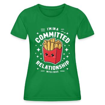 Frites Bude Funny Oven Frites - T-shirt sport Femme - vert - Devant - AI Model Female 172 dark (172cm)