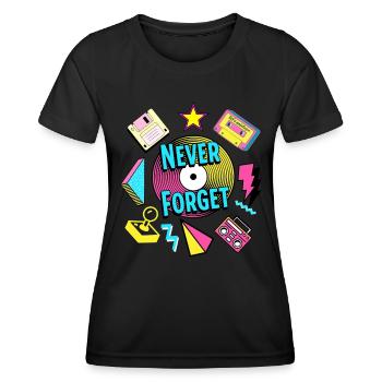 N’oubliez jamais la nostalgie rétro des années 90 - T-shirt sport Femme - noir - Devant - AI Model Female 172 light (172cm)