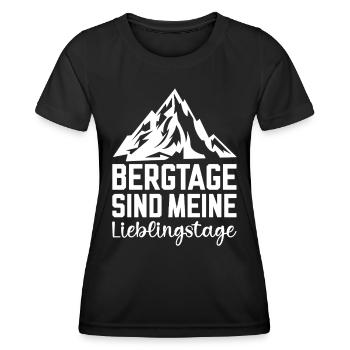 Bergtage sind meine lieblingstage die Berge - Frauen Funktions-T-Shirt - Schwarz - Vorne - AI Model Female 172 light (172cm)