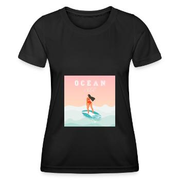 Ocean child t-shirt | Bestseller | - Frauen Funktions-T-Shirt - Schwarz - Vorne - AI Model Female 172 light (172cm)