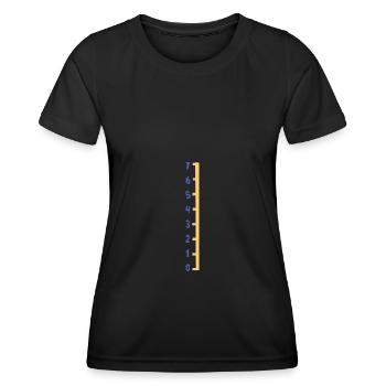 Maßstab t-shirt | Bestseller | - Frauen Funktions-T-Shirt - Schwarz - Vorne - AI Model Female 172 light (172cm)