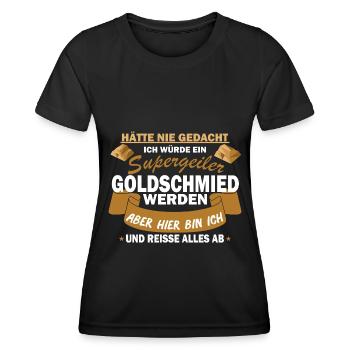 Goldschmied Schmiedekunst Handwerker Geschenk - Frauen Funktions-T-Shirt - Schwarz - Vorne - AI Model Female 172 light (172cm)