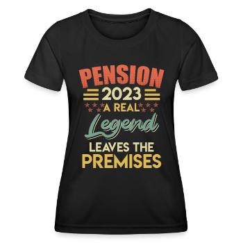 La légende quitte le site du locataire en 2023 - T-shirt sport Femme - noir - Devant - AI Model Female 172 light (172cm)