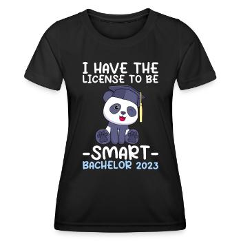 Bachelor 2023 Licence à Clever Shit - T-shirt sport Femme - noir - Devant - AI Model Female 172 light (172cm)