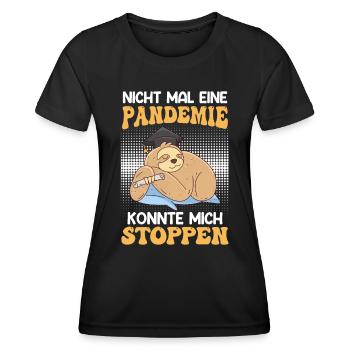 Eine Pandemie konnte mich stoppen Master - Frauen Funktions-T-Shirt - Schwarz - Vorne - AI Model Female 172 light (172cm)