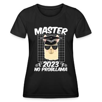 Master 2023 NO Probllama Master Degree - Women's Functional T-Shirt - black - Front - AI Model Female 172 light (172cm)