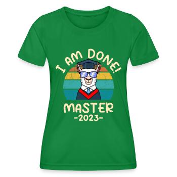 Prêt! Master 2023 - T-shirt sport Femme - vert - Devant - AI Model Female 172 dark (172cm)