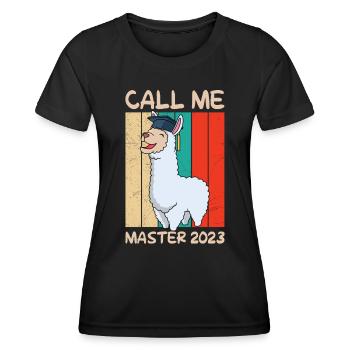 Master's degree 2023 - Women's Functional T-Shirt - black - Front - AI Model Female 172 light (172cm)