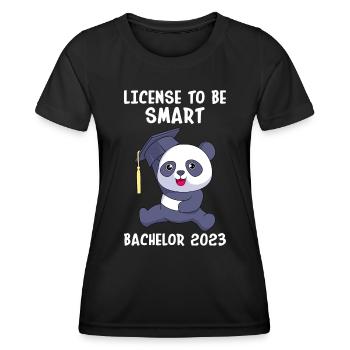 Bachelor 2023 Licence à Clever Shit - T-shirt sport Femme - noir - Devant - AI Model Female 172 light (172cm)
