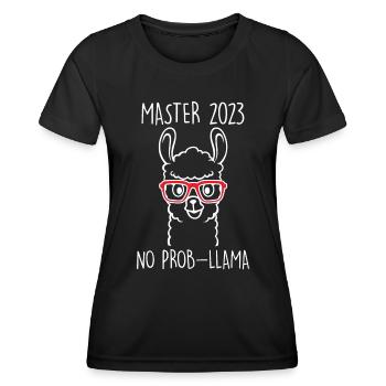 Master 2023 No Probllama Master's Degree - Women's Functional T-Shirt - black - Front - AI Model Female 172 light (172cm)