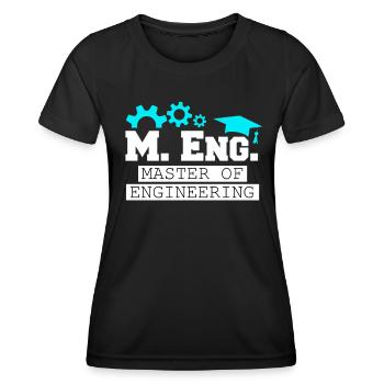 Ich bin Master of Engineering Master Abschluss - Frauen Funktions-T-Shirt - Schwarz - Vorne - AI Model Female 172 light (172cm)