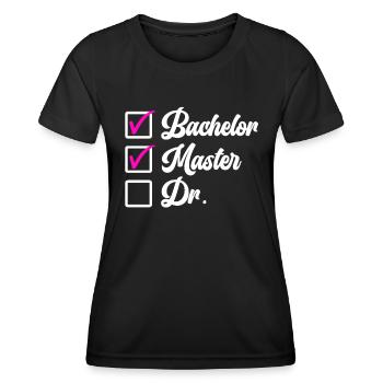 Bachelor's degree Master's degree Doctorate - Women's Functional T-Shirt - black - Front - AI Model Female 172 light (172cm)