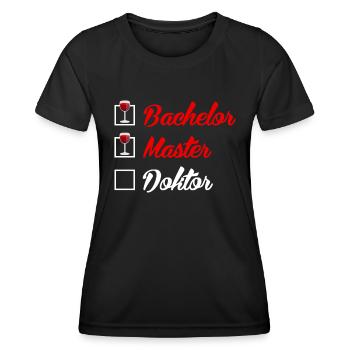 Checklist Bachelor Master Doctor Doctorate - Women's Functional T-Shirt - black - Front - AI Model Female 172 light (172cm)