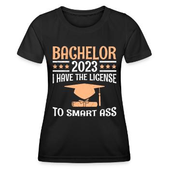 Licence pour baccalauréat. - T-shirt sport Femme - noir - Devant - AI Model Female 172 light (172cm)
