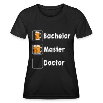 Checklist Bachelor Master Doctor Doctorate - Women's Functional T-Shirt - black - Front - AI Model Female 172 light (172cm)