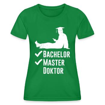 Checklist Bachelor Master Doctoral Degree - Women's Functional T-Shirt - kelly green - Front - AI Model Female 172 dark (172cm)