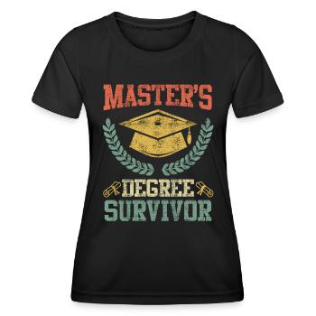Master Survivant complété Master - T-shirt sport Femme - noir - Devant - AI Model Female 172 light (172cm)