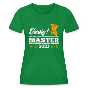 Ich bin fertig Studium 2023 Master Abschluss - Frauen Funktions-T-Shirt - Kelly Green - Vorne - AI Model Female 172 dark (172cm)