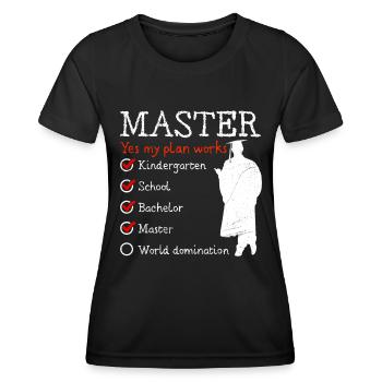 Kindergarten Weltherrschaft Master Abschluss - Frauen Funktions-T-Shirt - Schwarz - Vorne - AI Model Female 172 light (172cm)
