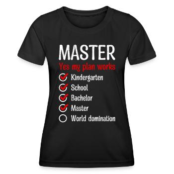 Kindergarten Weltherrschaft Master Abschluss - Frauen Funktions-T-Shirt - Schwarz - Vorne - AI Model Female 172 light (172cm)