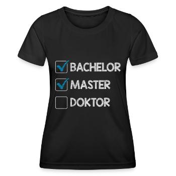 Checklist Bachelor Master Doctoral Degree - Women's Functional T-Shirt - black - Front - AI Model Female 172 light (172cm)