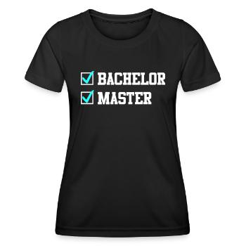 Completed Bachelor's Degree Master's Degree - Women's Functional T-Shirt - black - Front - AI Model Female 172 light (172cm)