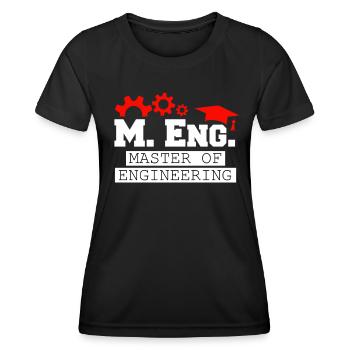 Ich bin Master of Engineering Master Abschluss - Frauen Funktions-T-Shirt - Schwarz - Vorne - AI Model Female 172 light (172cm)