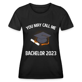 Du kannst mich Bachelor nennen Bachelor Abschluss - Frauen Funktions-T-Shirt - Schwarz - Vorne - AI Model Female 172 light (172cm)