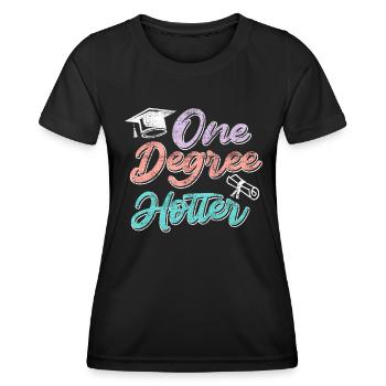 Ein Abschluss heißer Bachelor Master Abschluss - Frauen Funktions-T-Shirt - Schwarz - Vorne - AI Model Female 172 light (172cm)