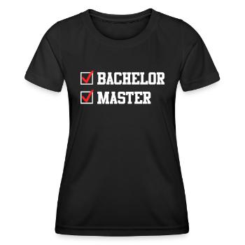 Completed Bachelor's Degree Master's Degree - Women's Functional T-Shirt - black - Front - AI Model Female 172 light (172cm)
