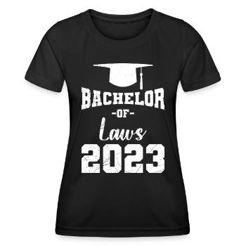 Baccalauréat en droit 2023 Baccalauréat - T-shirt sport Femme - noir - Devant - AI Model Female 172 light (172cm)