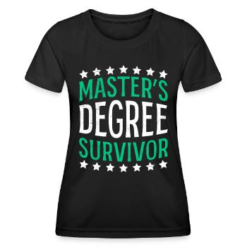 Survivant de maîtrise Master - T-shirt sport Femme - noir - Devant - AI Model Female 172 light (172cm)