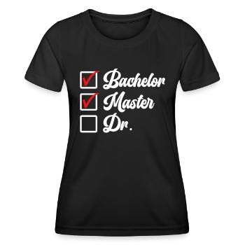 Bachelor's degree Master's degree Doctorate - Women's Functional T-Shirt - black - Front - AI Model Female 172 light (172cm)