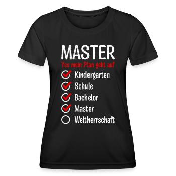 Kindergarten Weltherrschaft Master Abschluss - Frauen Funktions-T-Shirt - Schwarz - Vorne - AI Model Female 172 light (172cm)