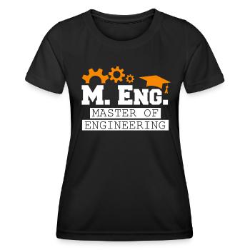 Ich bin Master of Engineering Master Abschluss - Frauen Funktions-T-Shirt - Schwarz - Vorne - AI Model Female 172 light (172cm)