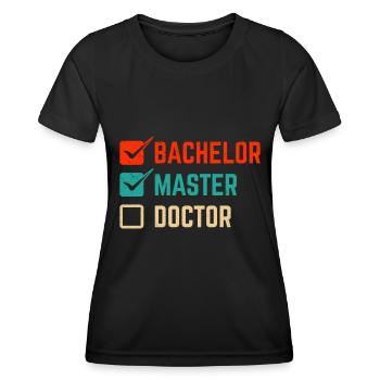 Bachelor Master Doktor Master Abschluss - Frauen Funktions-T-Shirt - Schwarz - Vorne - AI Model Female 172 light (172cm)