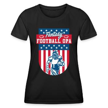Fantasy Football Opa Großvater Fantasy Football - Frauen Funktions-T-Shirt - Schwarz - Vorne - AI Model Female 172 light (172cm)