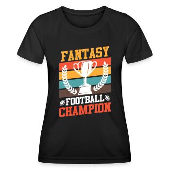 Fantasy Football Champion Fantasy Football Champ - Frauen Funktions-T-Shirt - Schwarz - Vorne - AI Model Female 172 light (172cm)