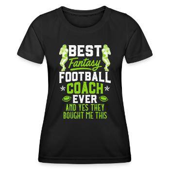 Best Fantasy Football Coach - Women's Functional T-Shirt - black - Front - AI Model Female 172 light (172cm)