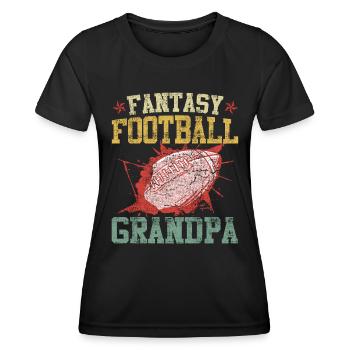 Fantasy Football Opa Großvater Fantasy Football - Frauen Funktions-T-Shirt - Schwarz - Vorne - AI Model Female 172 light (172cm)