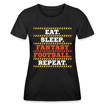 Fantasy Football - Frauen Funktions-T-Shirt - Schwarz - Vorne - AI Model Female 172 light (172cm)