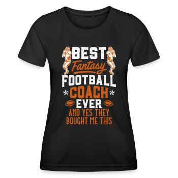 Best Fantasy Football Coach - Women's Functional T-Shirt - black - Front - AI Model Female 172 light (172cm)