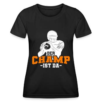 Der Fantasy Football Champ ist da - Frauen Funktions-T-Shirt - Schwarz - Vorne - AI Model Female 172 light (172cm)