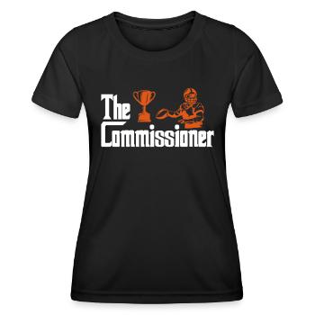 Commissaire du football fantastique - T-shirt sport Femme - noir - Devant - AI Model Female 172 light (172cm)