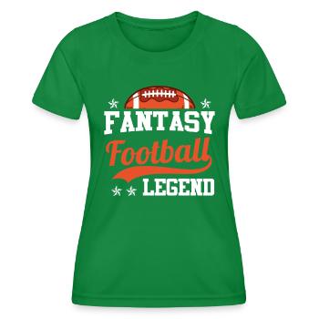 Fantasy Football Legend Fantasy Football Champion - Frauen Funktions-T-Shirt - Kelly Green - Vorne - AI Model Female 172 dark (172cm)