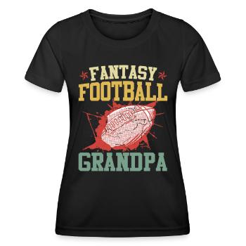 Fantasy Football Opa Großvater Fantasy Football - Frauen Funktions-T-Shirt - Schwarz - Vorne - AI Model Female 172 light (172cm)