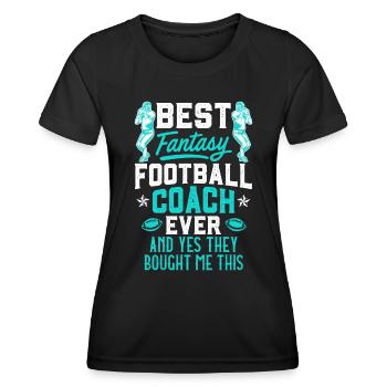 Best Fantasy Football Coach - Women's Functional T-Shirt - black - Front - AI Model Female 172 light (172cm)