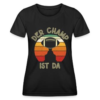 Der Fantasy Football Champ ist da - Frauen Funktions-T-Shirt - Schwarz - Vorne - AI Model Female 172 light (172cm)
