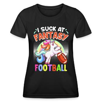 Ich sucer à Fantasy Football Loser - T-shirt sport Femme - noir - Devant - AI Model Female 172 light (172cm)